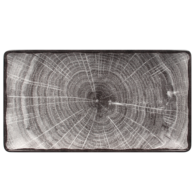 RAK Woodart talíř obdélný 33,5 × 18,1 cm – šedá | RAK-WDEDRG33BG