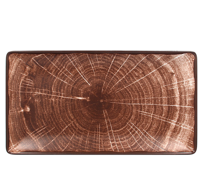 RAK Woodart talíř obdélný 33,5 × 18,1 cm – tmavě hnědá | RAK-WDEDRG33OB