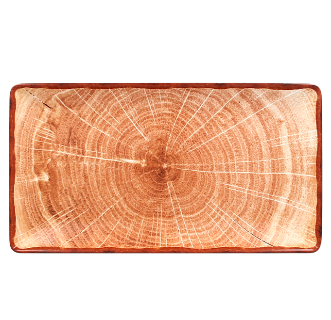 RAK Woodart talíř obdélný 33,5 × 18,1 cm – světle hnědá | RAK-WDEDRG33TB