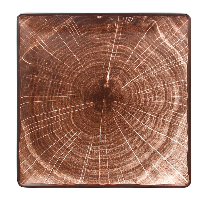 RAK Woodart talíř čtvercový 30 × 30 cm – tmavě hnědá | RAK-WDEDSQ30OB