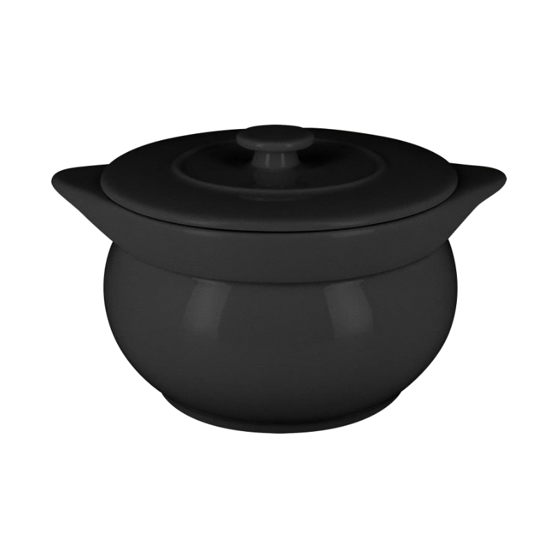 RAK Chef's Fusion mísa na polévku s poklicí pr. 10,6 cm, černá | RAK-CFST10BK