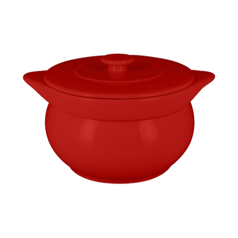 RAK Chef's Fusion mísa na polévku s poklicí pr. 15 cm, červená | RAK-CFST15BR