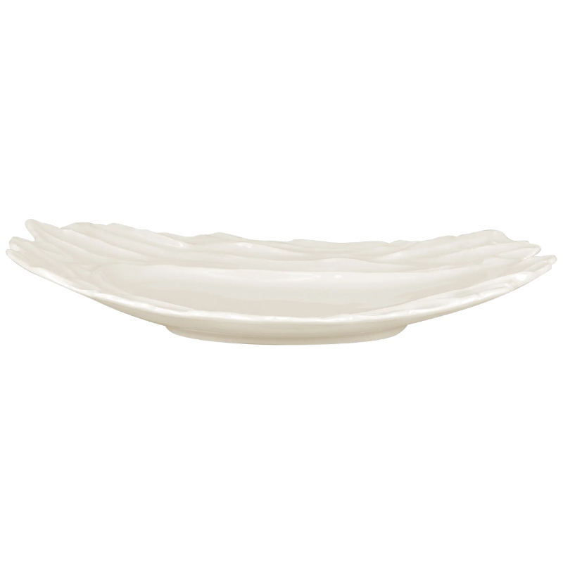 RAK Talíř reliéfní mělký 37 × 27 cm – bílá | RAK-STEP28