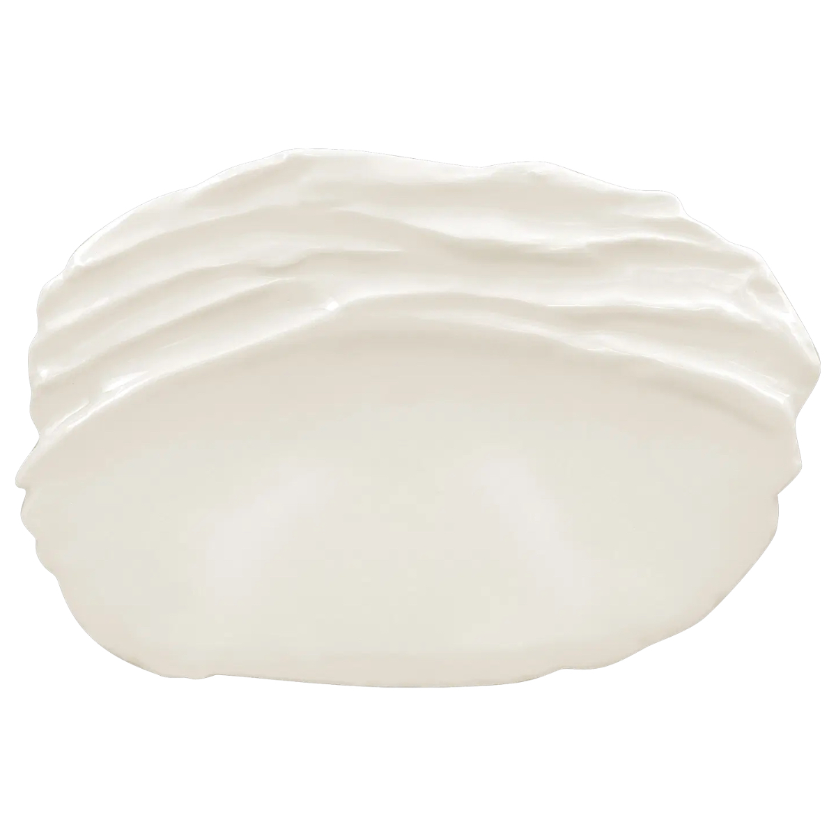 RAK Talíř reliéfní mělký 27 × 18,5 cm – bílá | RAK-STEP25