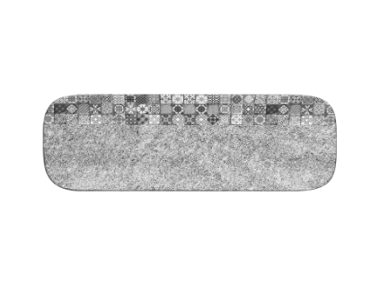 RAK Splendour talíř obdélníkový 33 × 11 cm – šedá | RAK-SRAURPN33