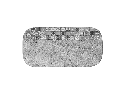 RAK Splendour talíř obdélníkový 22 × 11 cm – šedá | RAK-SRAURPM22