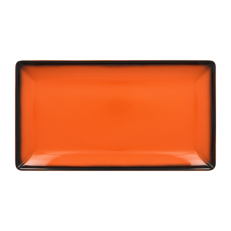 RAK Talíř servírovací obdélný 33,5 × 18,1 cm, oranžová | RAK-LEEDRG33OR