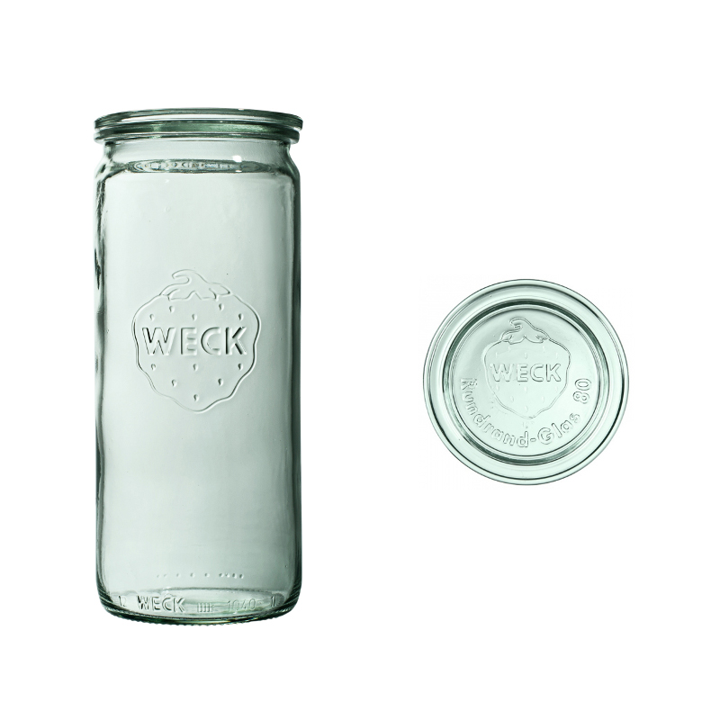 Zavařovací sklenice WECK Cylindric s víčkem 1040 ml 6 ks