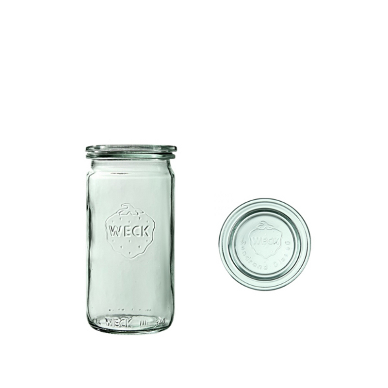 Zavařovací sklenice WECK Cylindric s víčkem 340 ml 6 ks