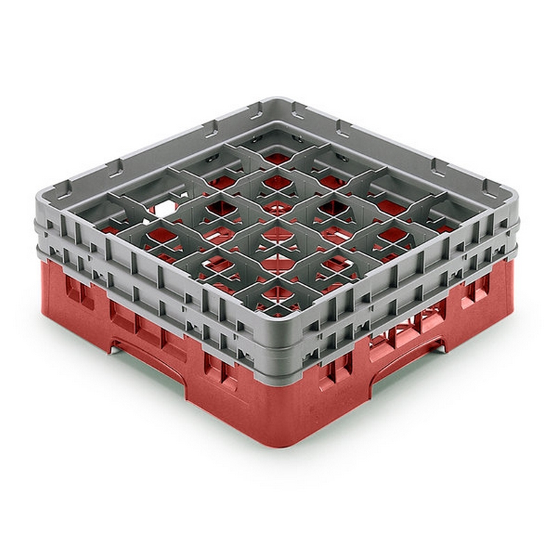 Koš Camrack 16 pozic, výška sklenice 25,8 cm - Červená