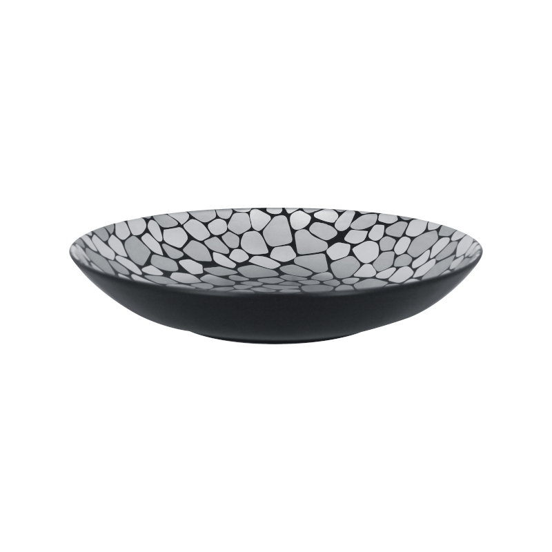 RAK Cobbles talíř hluboký pr. 26 cm, stříbrný | RAK-CBBUBC26