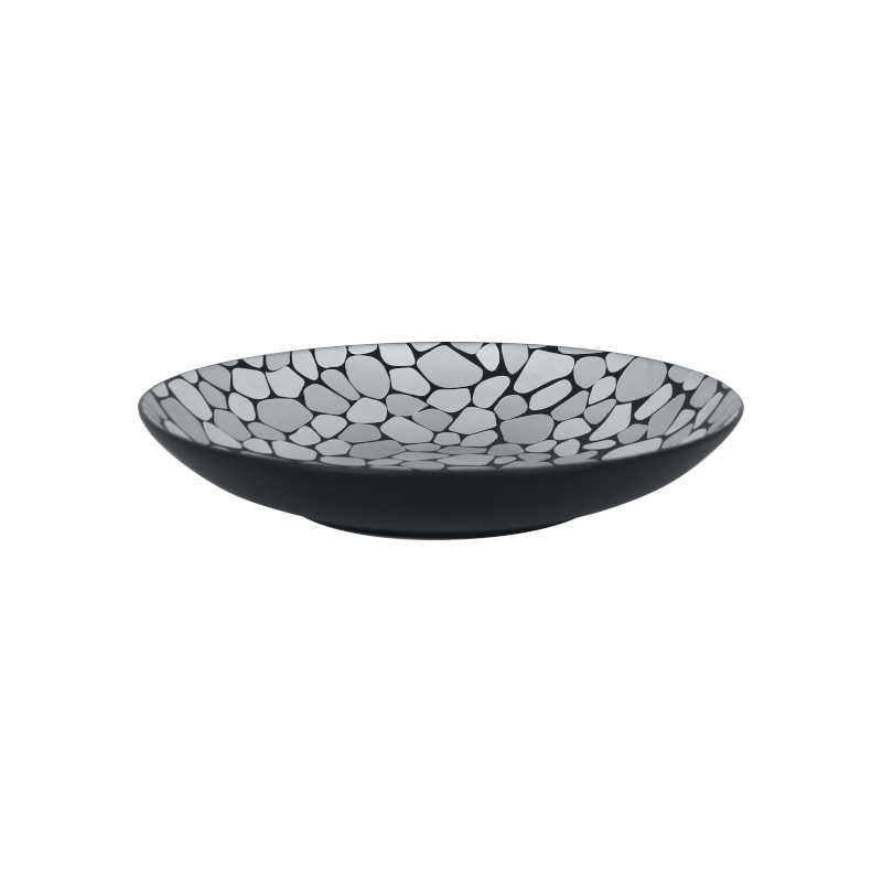 RAK Cobbles talíř hluboký pr. 23 cm, stříbrný | RAK-CBNNDP23