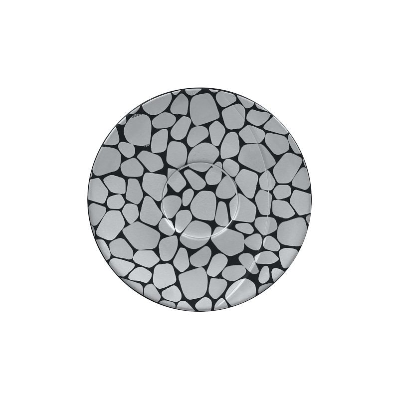 RAK Cobbles podšálek pr. 15,8 cm, stříbrný | RAK-CBMOSA16