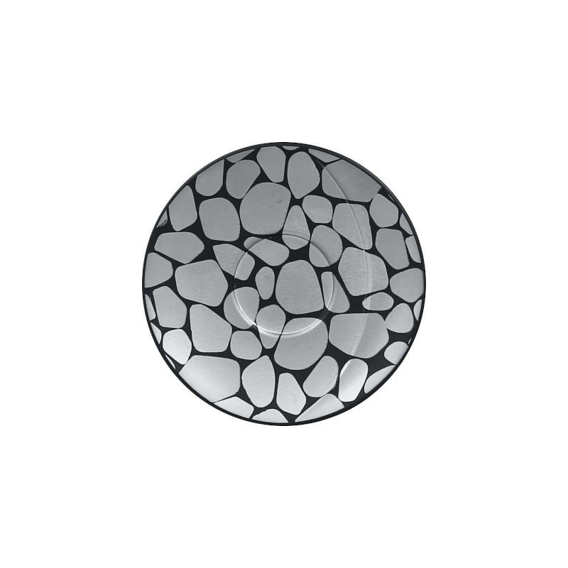 RAK Cobbles podšálek pr. 11,2 cm, stříbrný | RAK-CBMOSA11