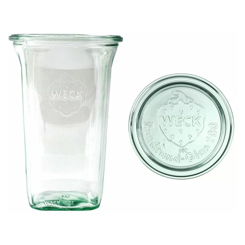 Zavařovací sklenice WECK Quadro s víčkem 795 ml 6 ks
