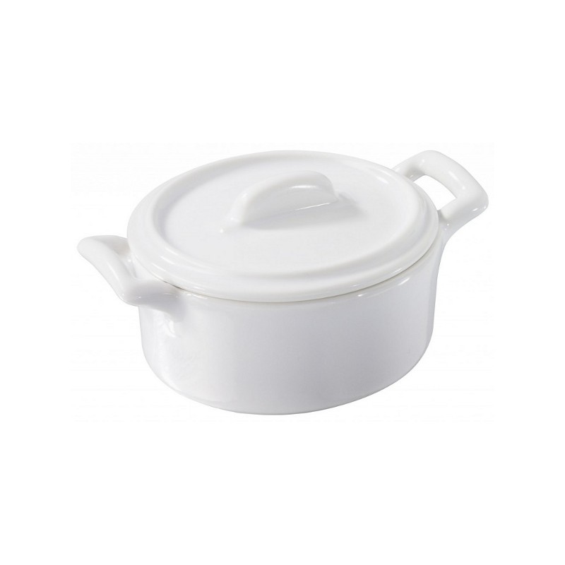 Belle Cuisine hrnec oválný s pokličkou 11 × 10 × 6,5 cm, bílý