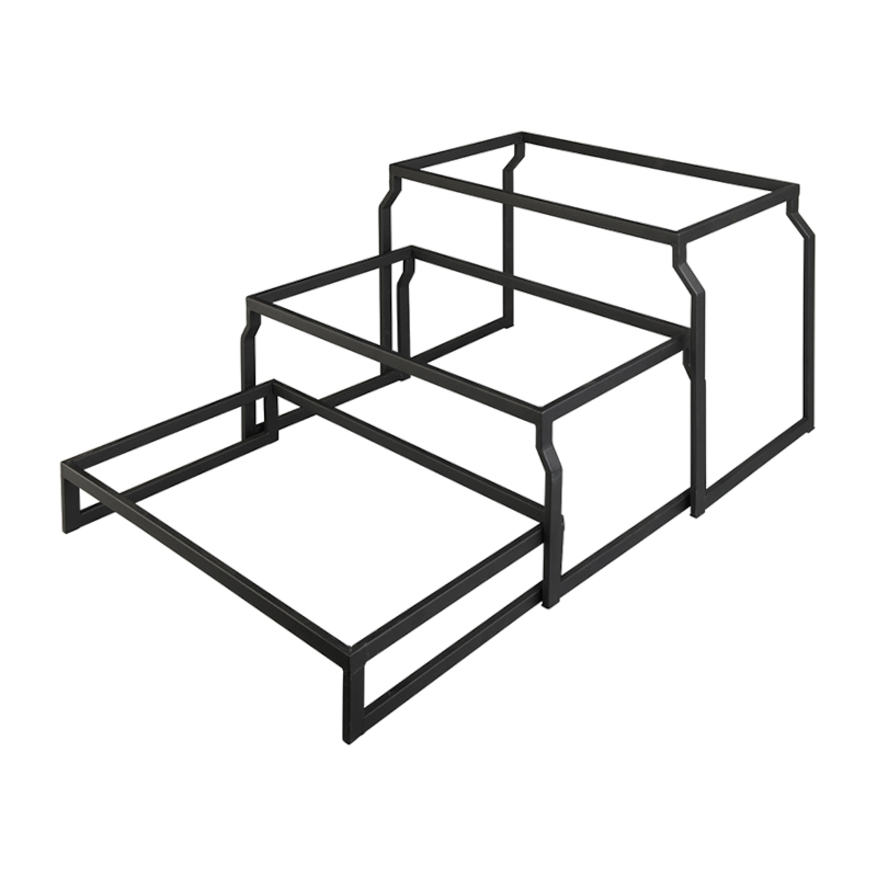 Stojan ocelový černý – set, 3 úrovně, GN 1/1 v: 403 mm
