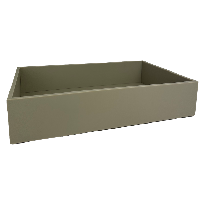 T-Collection box akryl, khaki, 530x325x75 mm