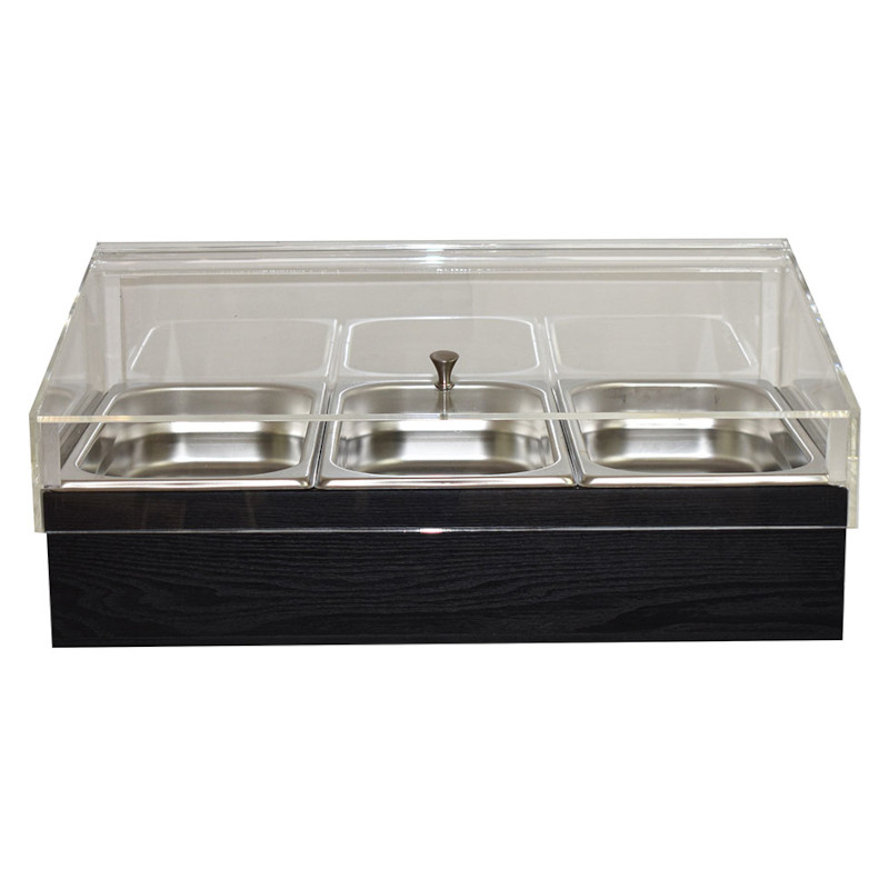 Chladicí box pro gastronádoby s krytem GN 1/1, černý