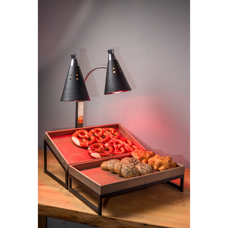 T-Collection ohřívací lampa flexibilní 230 V, dvojitá, černá