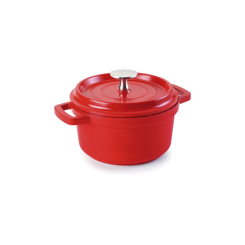 Hrnec Mini kulatý, pr. 14 cm, červaný