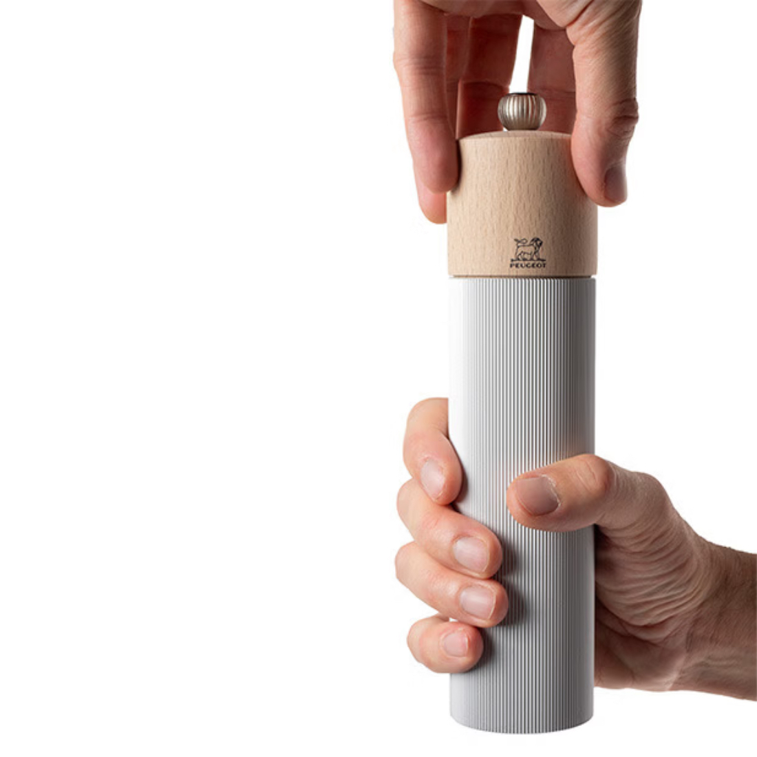 Mlýnek LINE na sůl 22 cm, Natural Aluminium